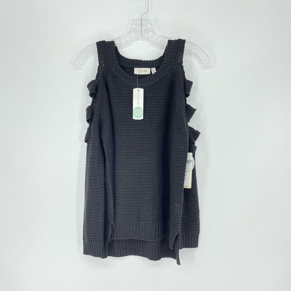 RD Style Avellana Cold Shoulder Cutout Sweater Small Petite